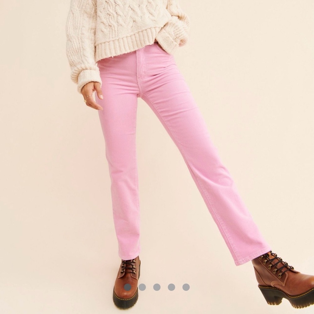 ROLLA'S High-Rise Pink Straight Jeans